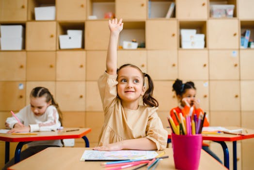 a child drawing or writing