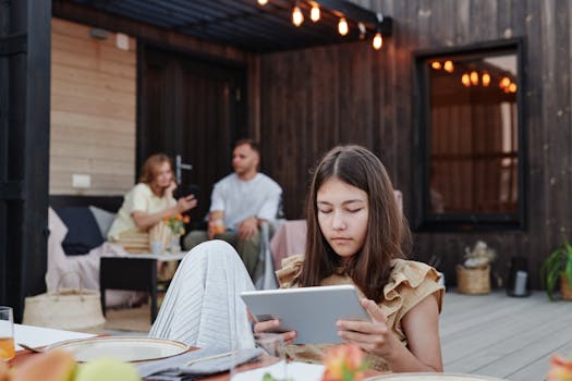 family engaging in conversation