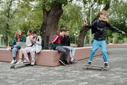 happy children enjoying friendship