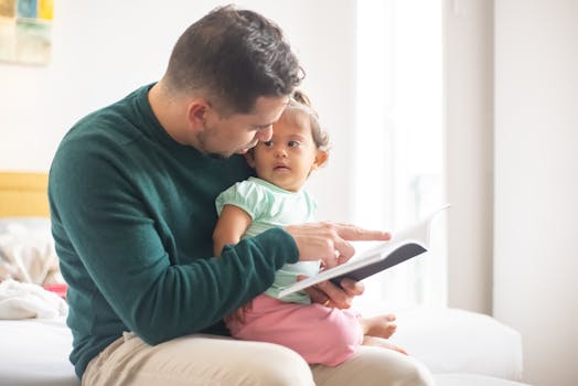 parent reading with child