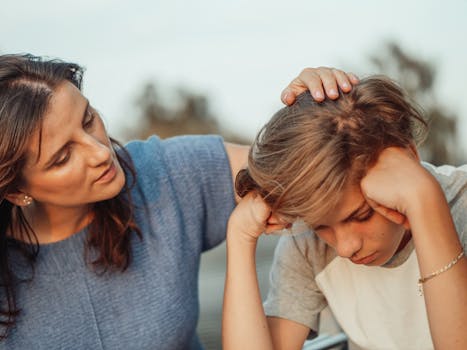 parent listening to child