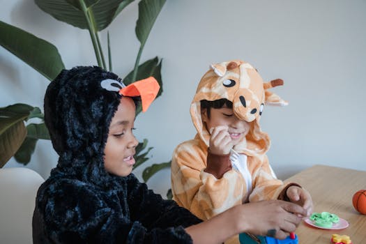 children playing together with diverse toys