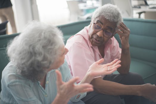 family discussing boundaries