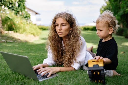 family using calm-down techniques