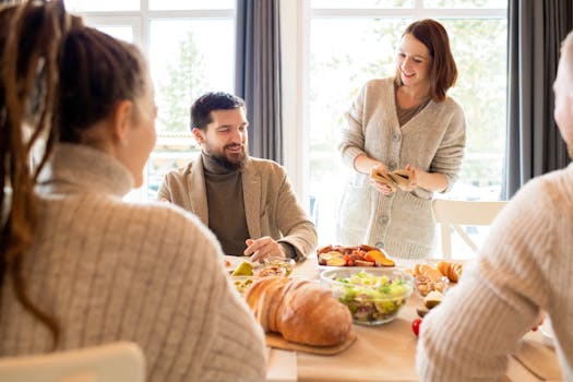 family meeting at the dining table