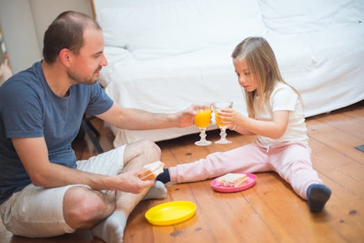 image of a parent and child engaging in conversation