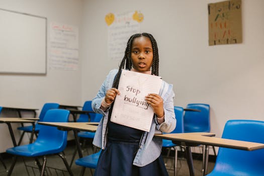 child looking sad at school