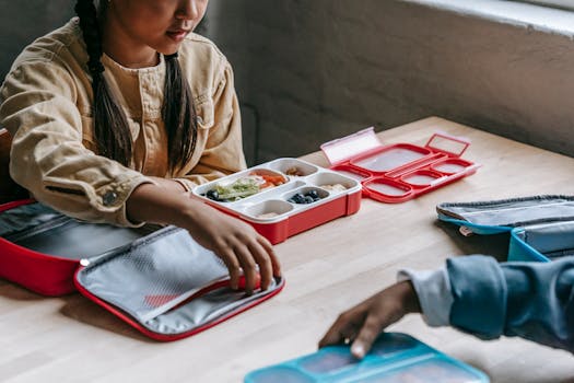 healthy meal prepping with kids