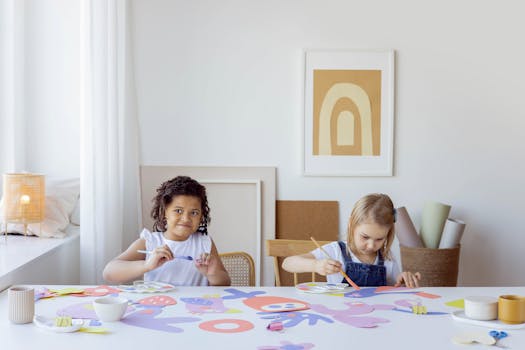 happy preschool children playing together