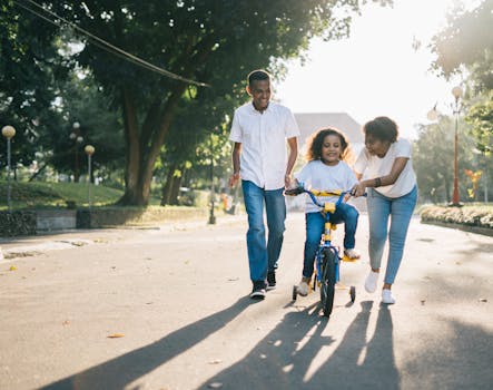 happy children with parents