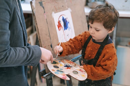 child drawing family