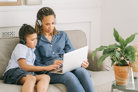 Parent listening to child