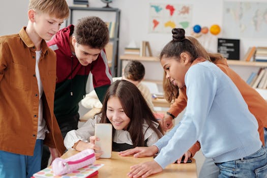 children engaging in a classroom discussion