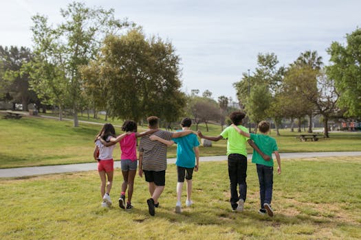 family enjoying a fun outdoor activity together