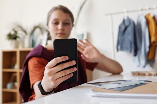 a child using a communication app