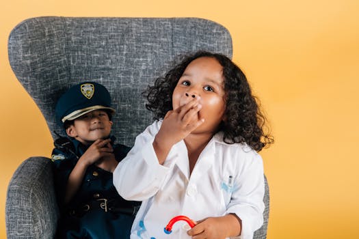 child expressing feelings during role play