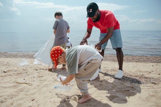 kids participating in a recycling project