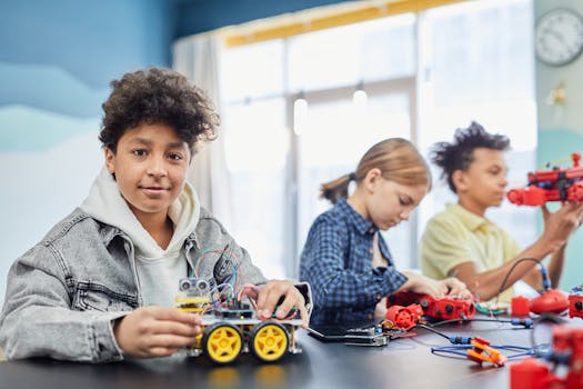 children conducting an experiment