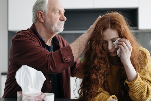 parent talking to child about grief