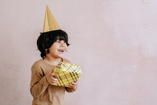 child creating a memory box