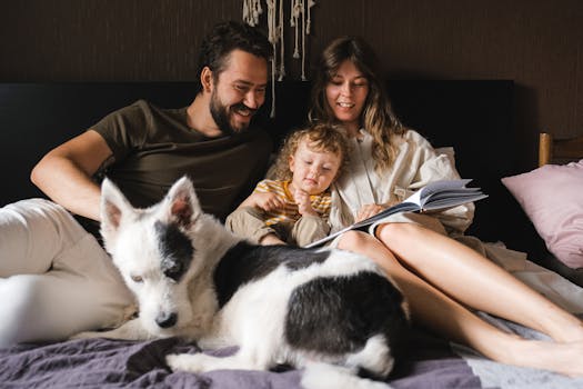 parents reading with children