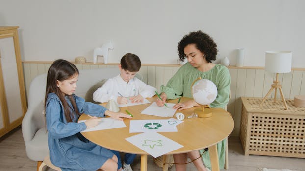 image of children participating in a community service project